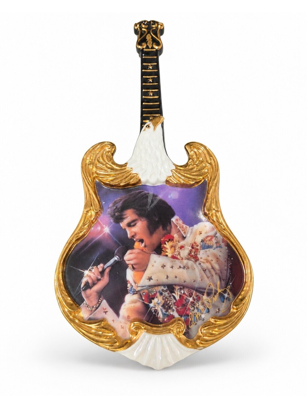 Bradford Exchange Elvis 1973 Aloha From Hawaii Guitar Plate 2000 Limited